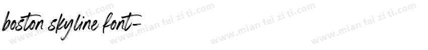 boston skyline font字体转换